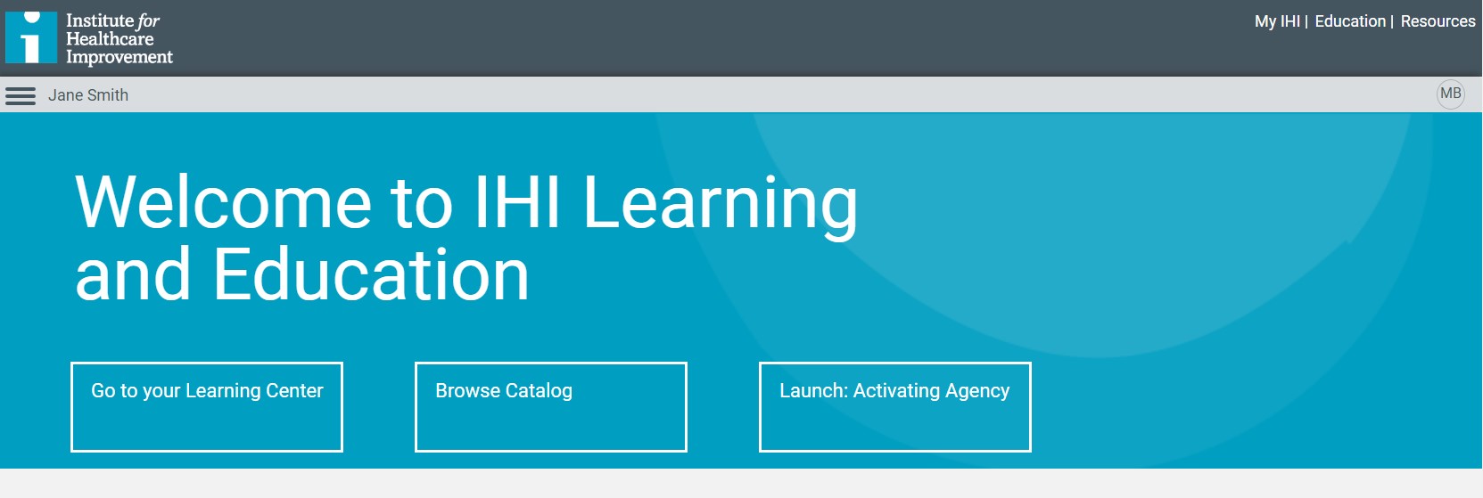 screenshot of Education Platform homepage